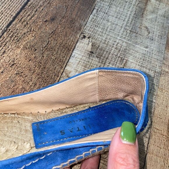 Paloma Blue Bow Suede Espadrilles Flats - Picture 12 of 12